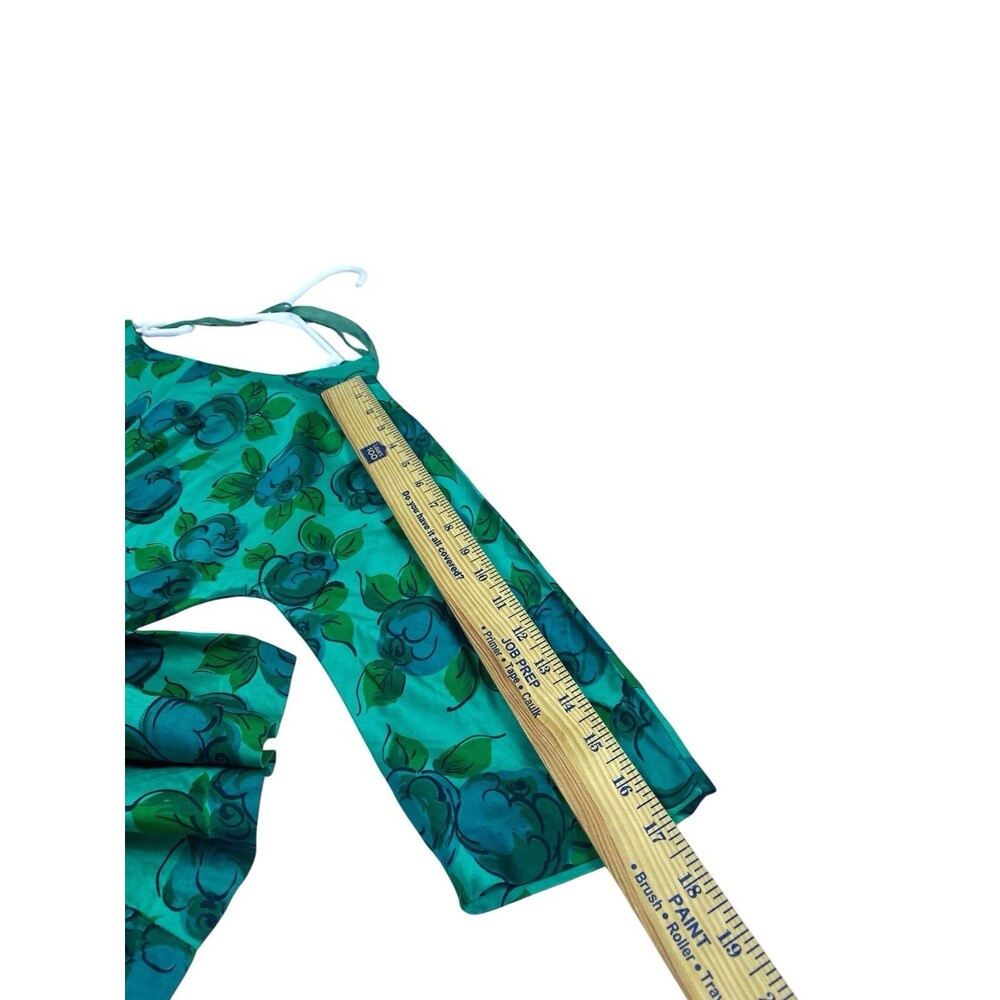 Vtg 50s Teal Blue Watercolor Floral Day Dress Fit Flare Garden Tea Party Small‎ - Picture 10 of 13
